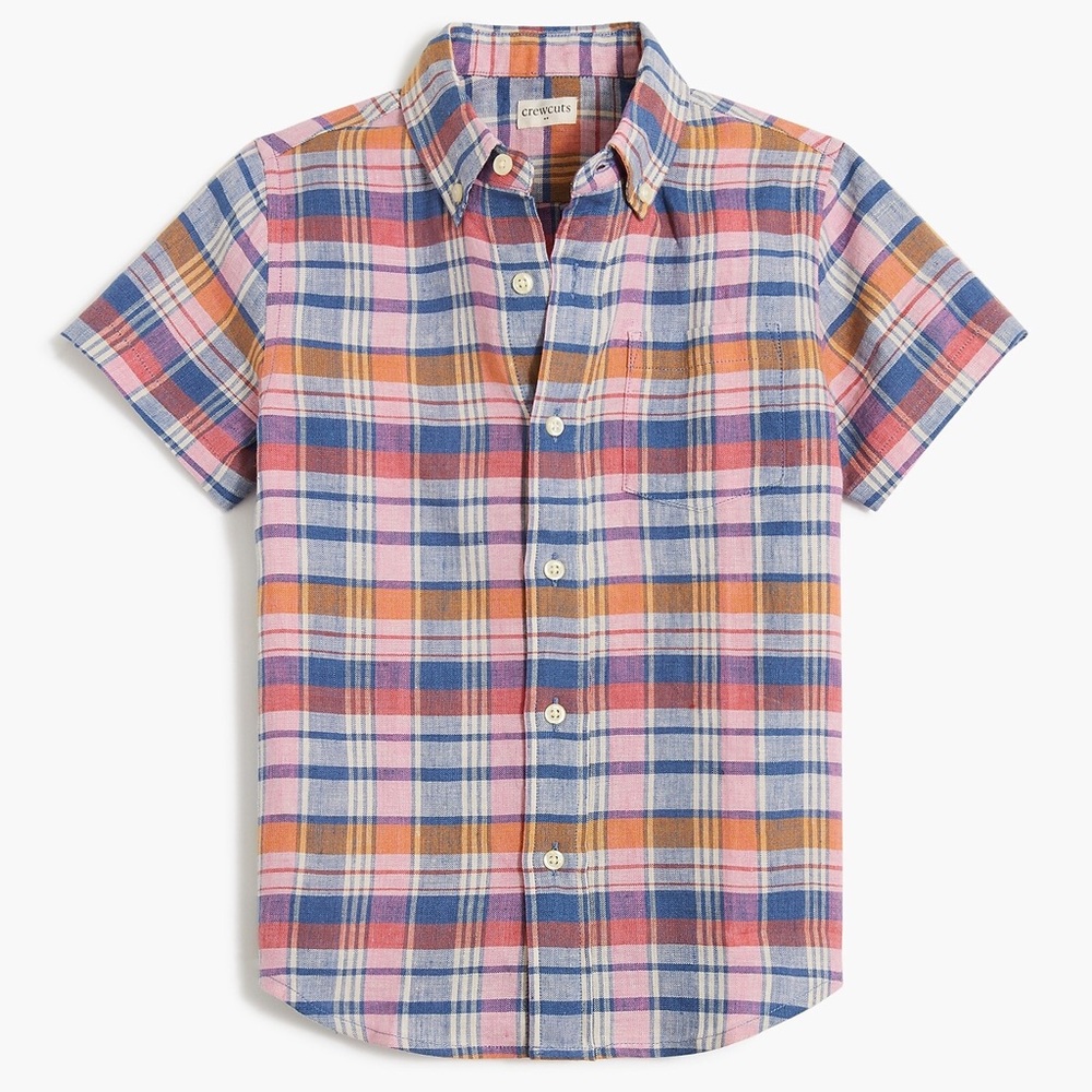 Crewcuts Boys Mixed Plaid Shirt size 14